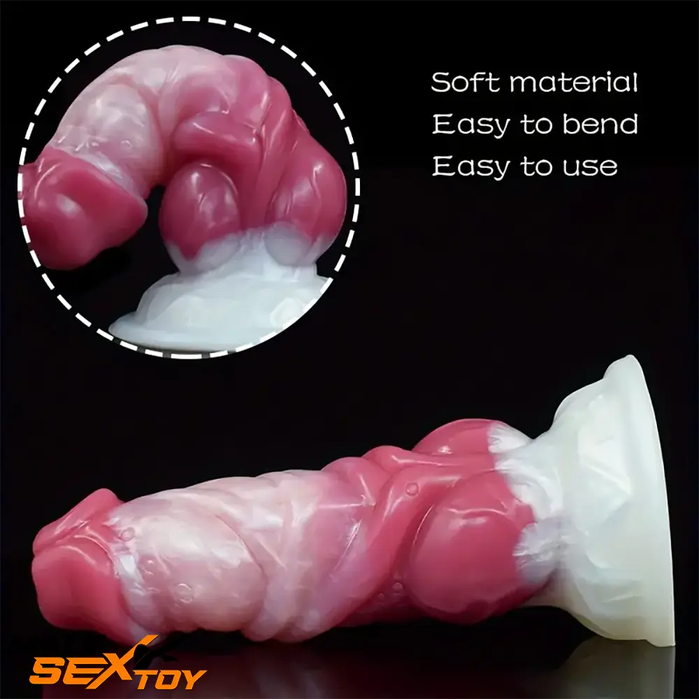 6.89in Liquid Silicone Monster Fantasy Dildo For Couples Sex Play Male Sex Toy