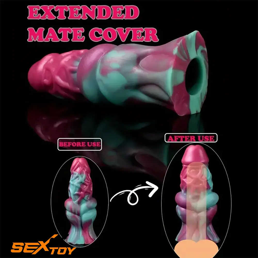 7.09in Silicone Soft Dildo Sleeve Penis Enlargement For Vaginal Love Male Sex Toy