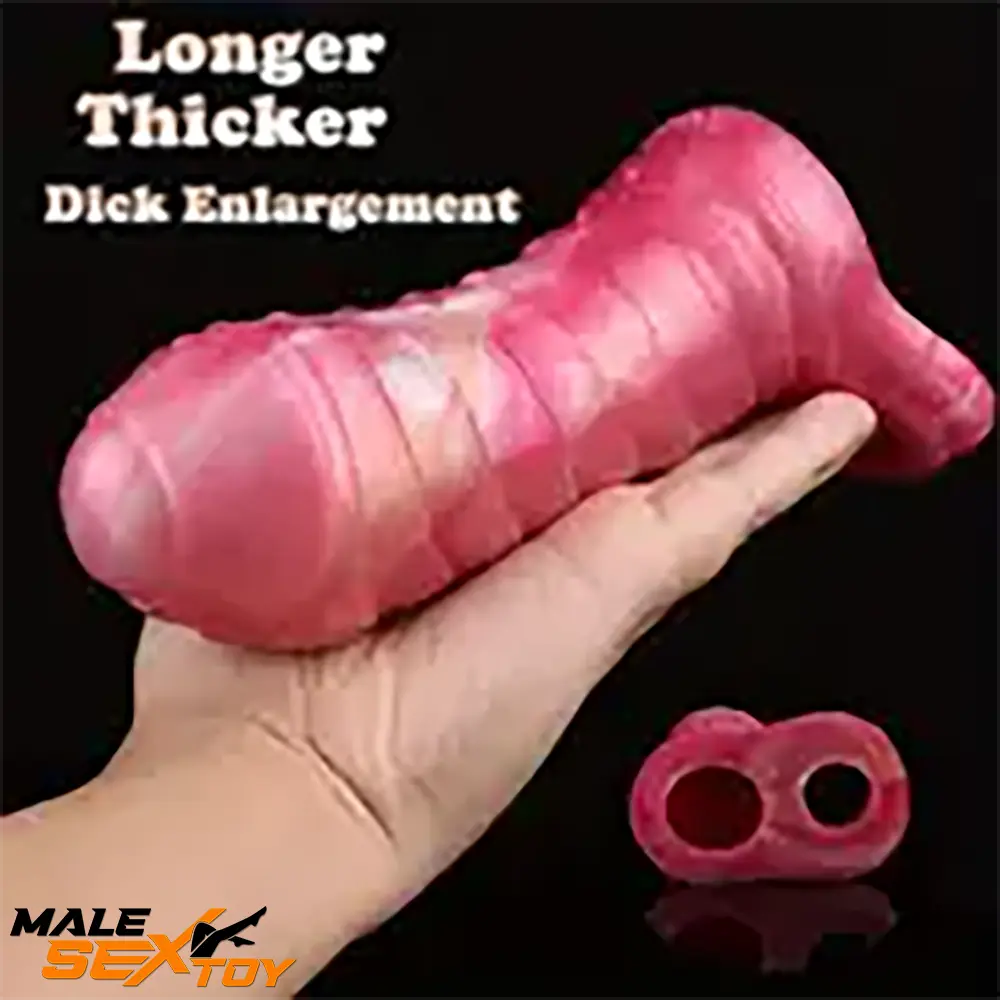 6.1in Silicone Soft Hollow Dildo Sleeve Penis Extender Reusable Sleeve Male Sex Toy