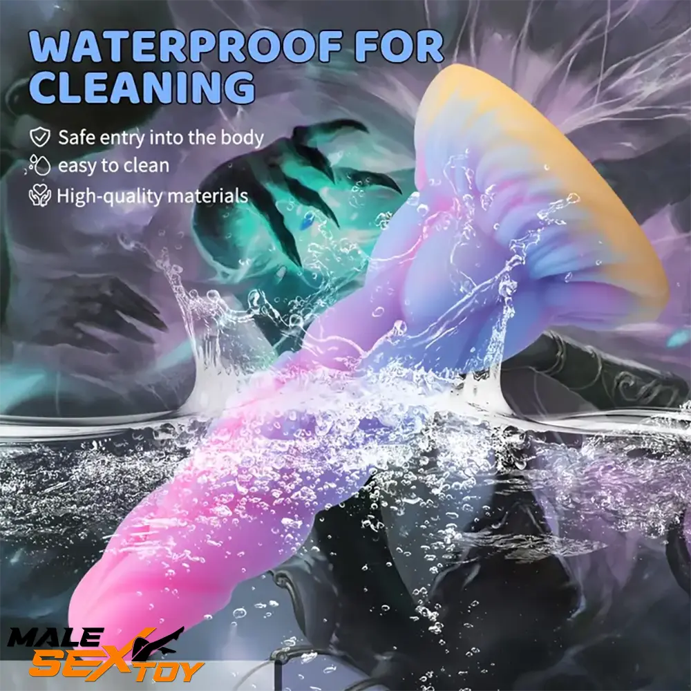 8.14in Flexible Silicone Soft Big Dildo Luminous Monster Penis Dildo Male Sex Toy