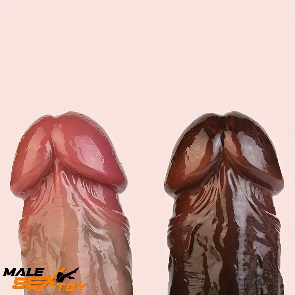 5.12in Silicone Soft Skin Feeling Hollow Dildo Sleeve For Delay Ejaculation Male Sex Toy