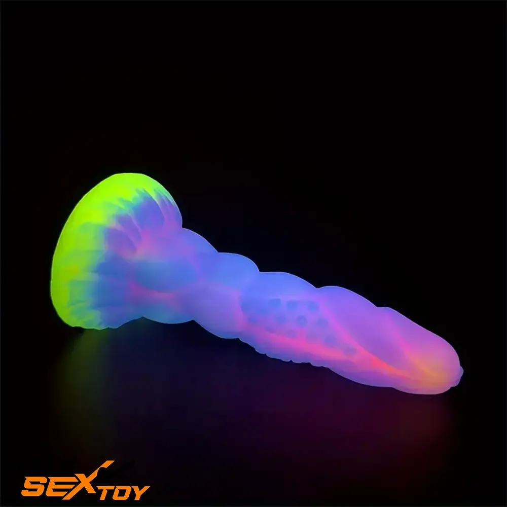 8.14in Flexible Silicone Soft Big Dildo Luminous Monster Penis Dildo Male Sex Toy