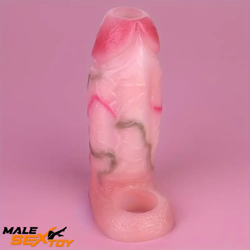 5.31in Silicone Soft Dildo Sleeve Flexible Penis Extender Sex Love Toy Male Sex Toy