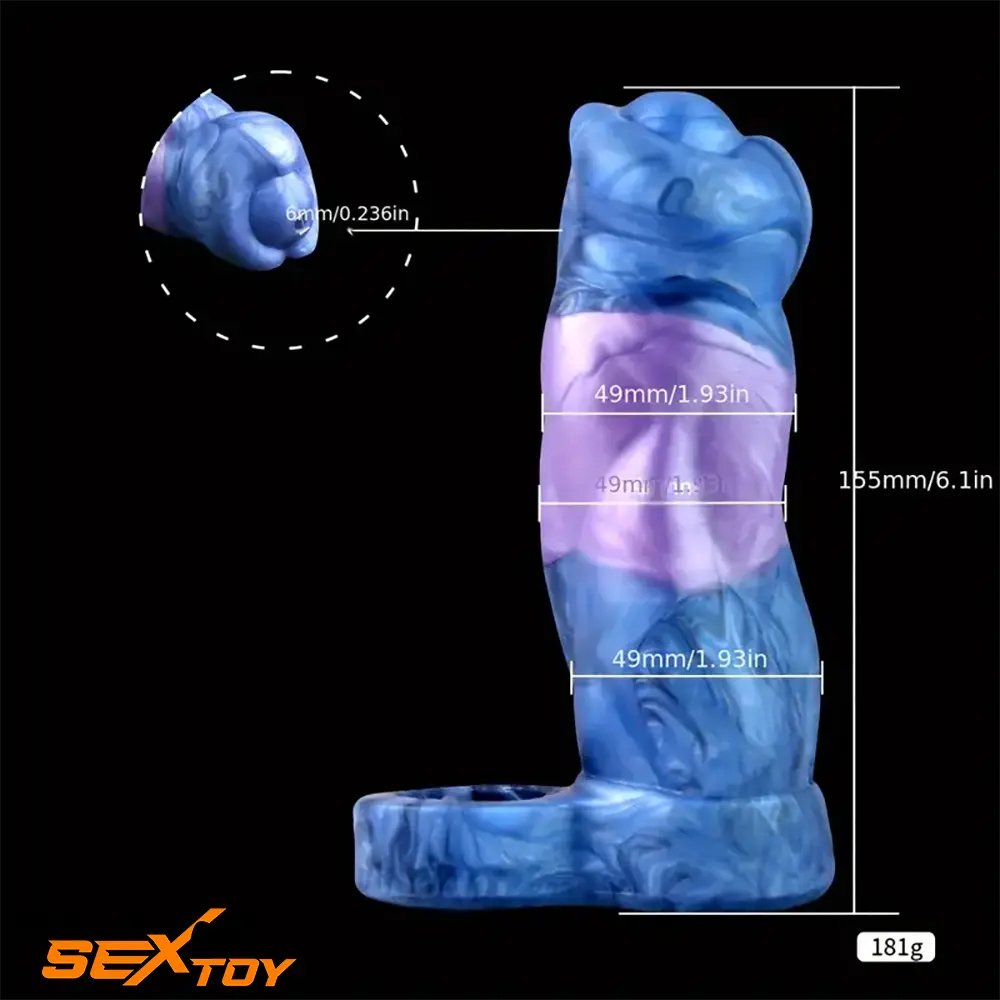 Multiple Lengths Fantasy Silicone Soft Penis Sleeve Ring Hollow Dildo Male Sex Toy