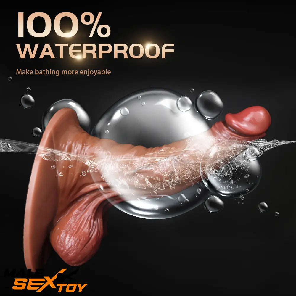 8.07in 9.25in Soft Liquid Silicone Big Testicular Real Feeling Dildo Male Sex Toy