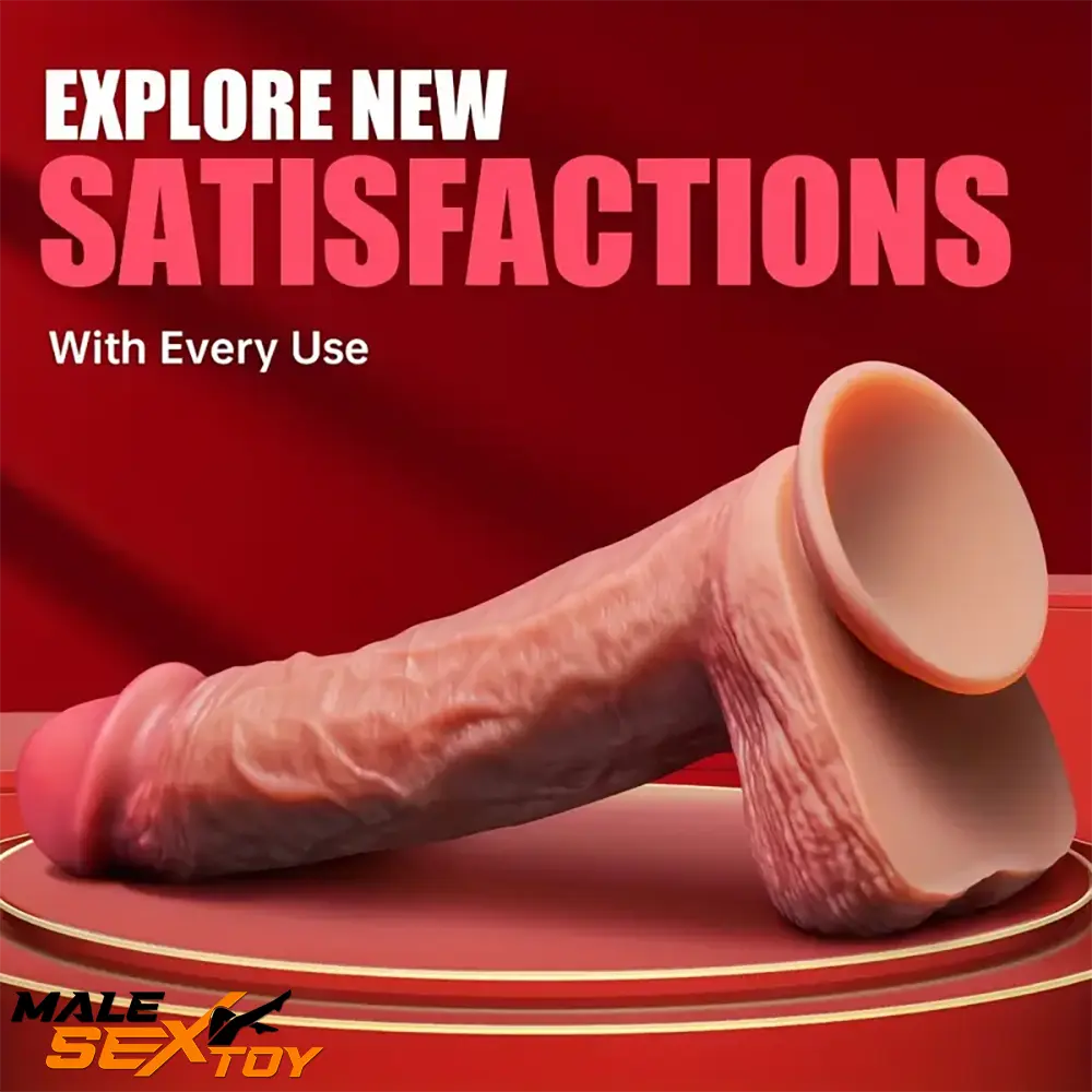 9.05in Realistic Silicone Soft Unisex Big Dildo For Anal Sex Toy Male Sex Toy