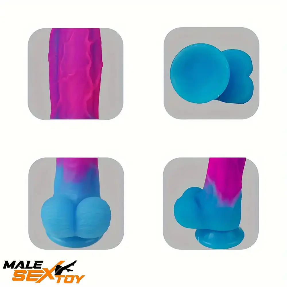 8.07in Colorful Silicone Soft Big Dildo For Women Men Sex Love Toy Male Sex Toy