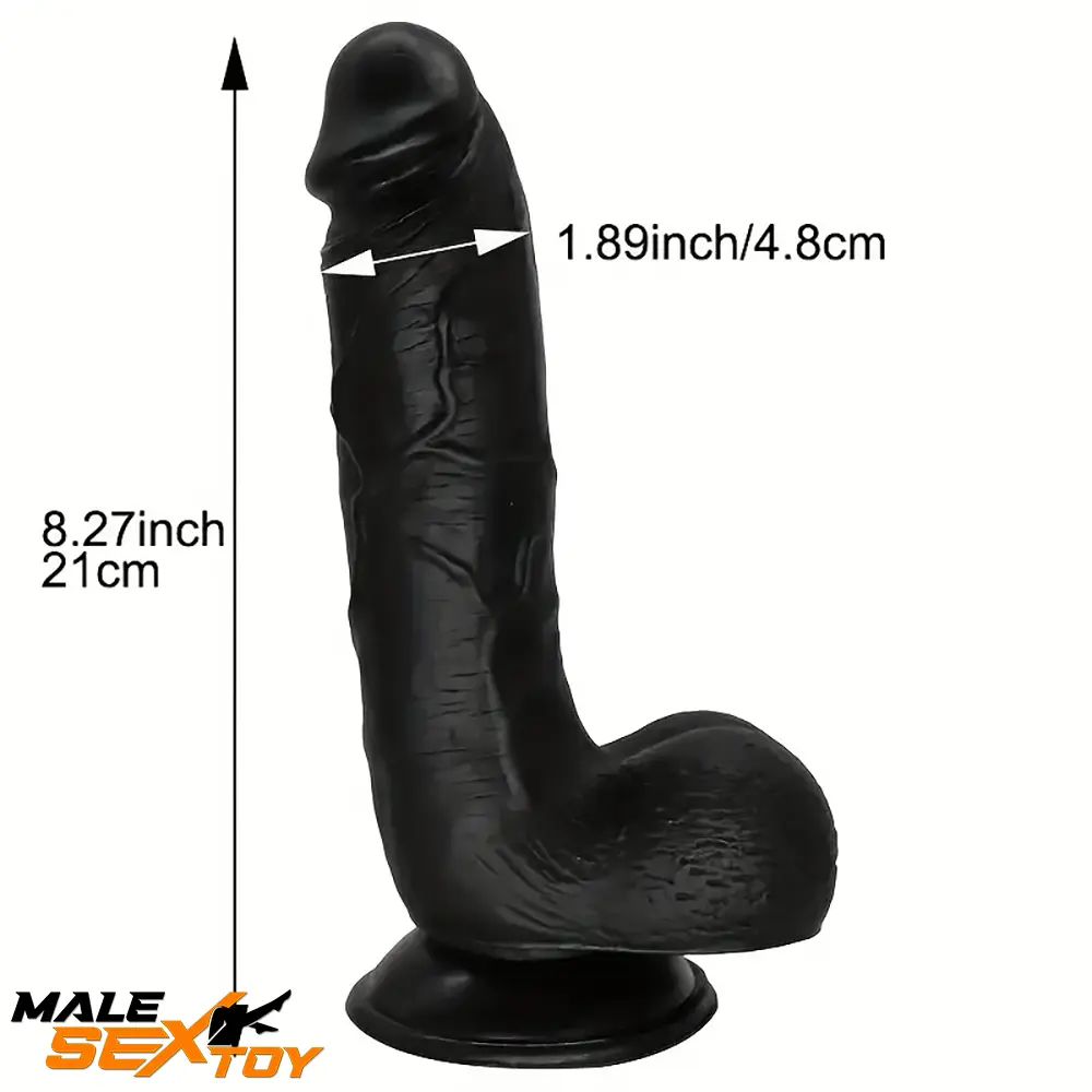 8.27in Big Black Dildo Sex Toy Masturbator For Women Men Sex Male Sex Toy
