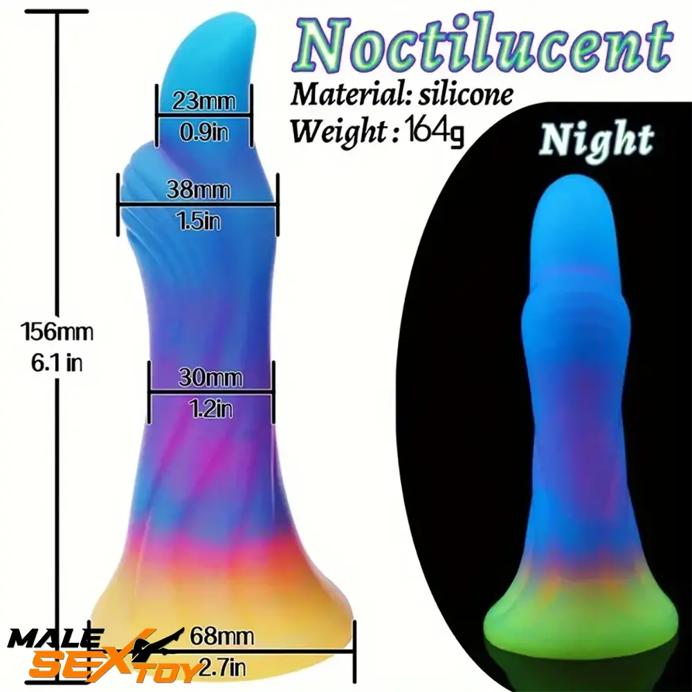 6in 6.1in 6.7in 7.1in Soft Silicone Luminous Monster Anal Prostate Dildo Male Sex Toy
