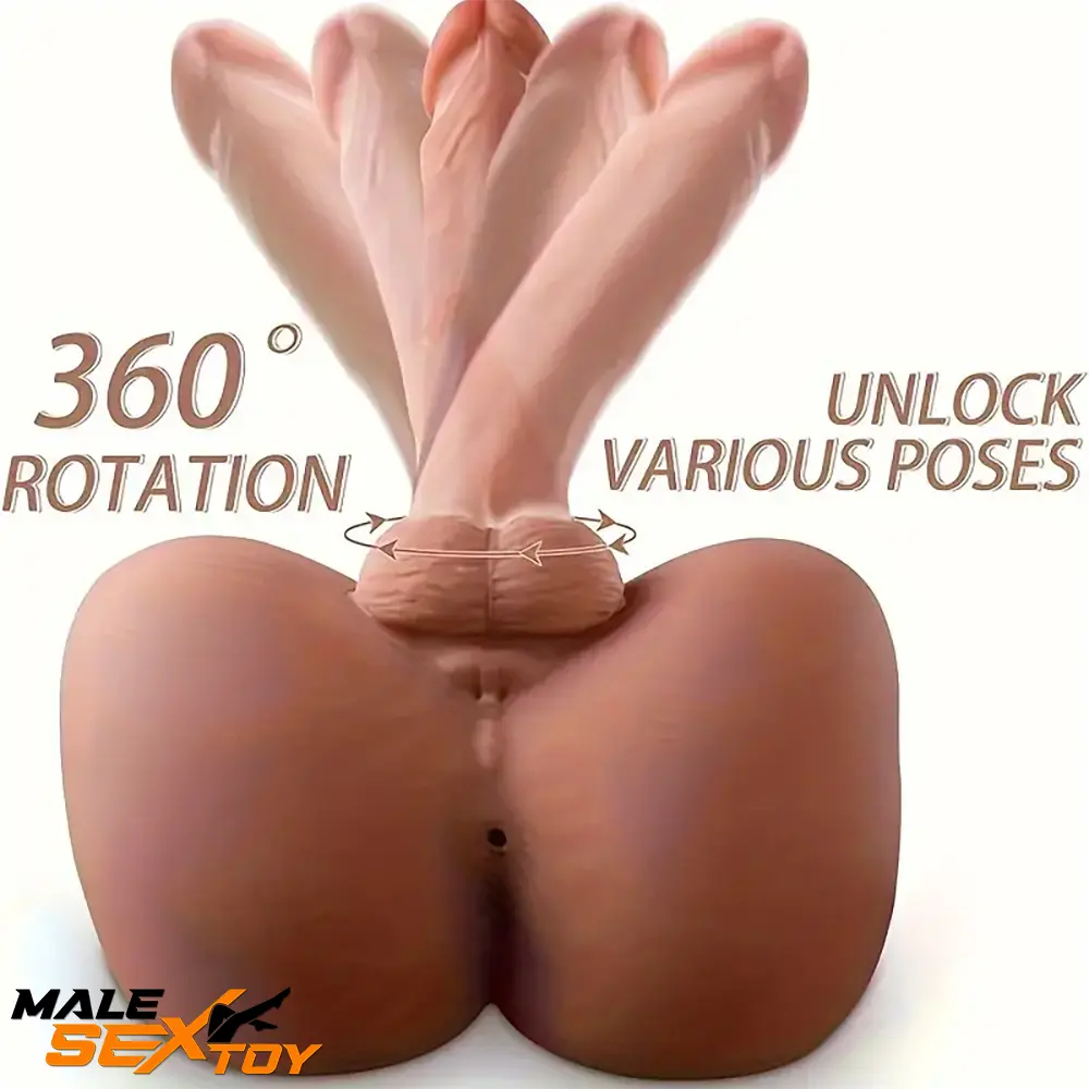 7.87in Premium Realistic Silicone Flexible Dildo Sex Torso For Women Male Sex Toy