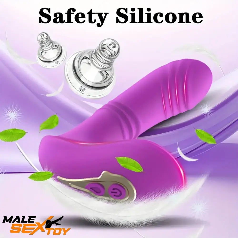 5.7in Vibrating Thrusting Flapping Wearable Dildo Automatic G Spot Male Sex Toy