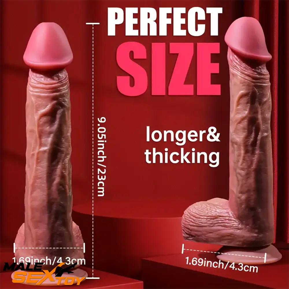 9.05in Realistic Silicone Soft Unisex Big Dildo For Anal Sex Toy Male Sex Toy