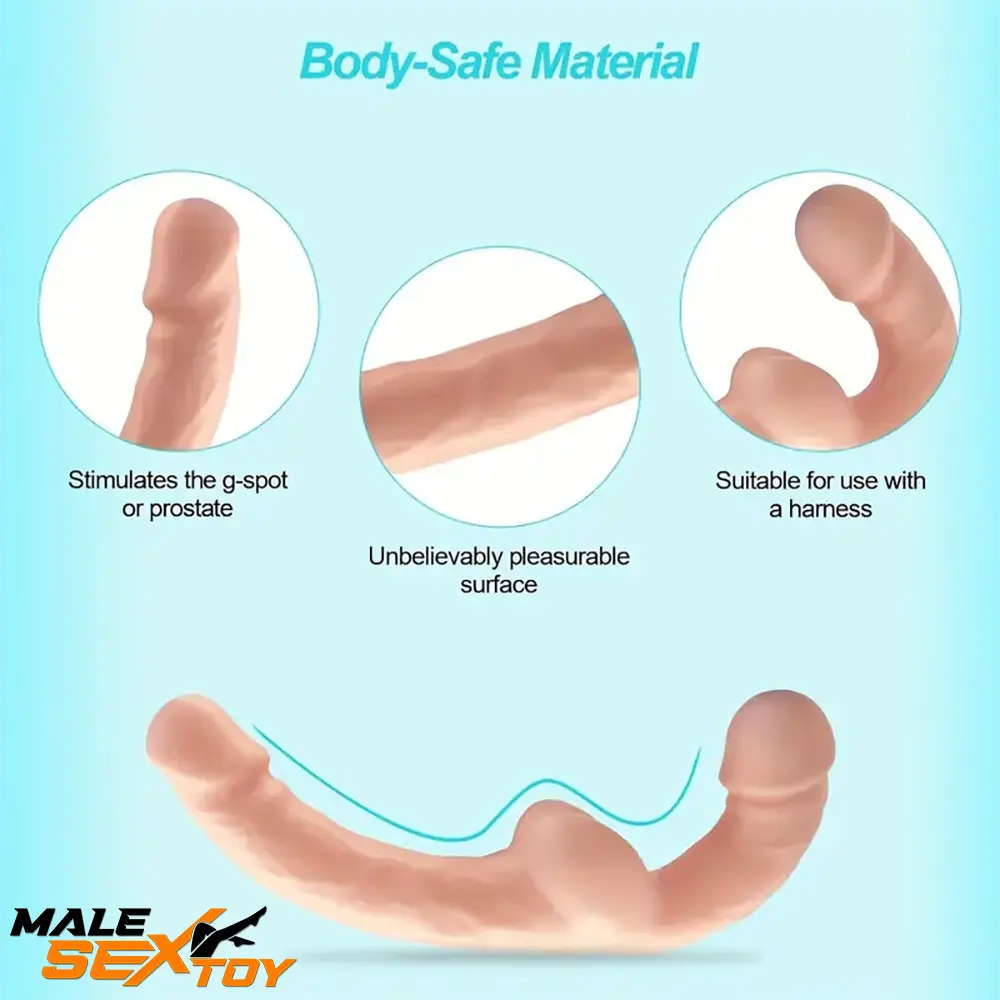 9.2in Double Ended Realistic Unisex For Dildo For Prostate Masturbator Male Sex Toy