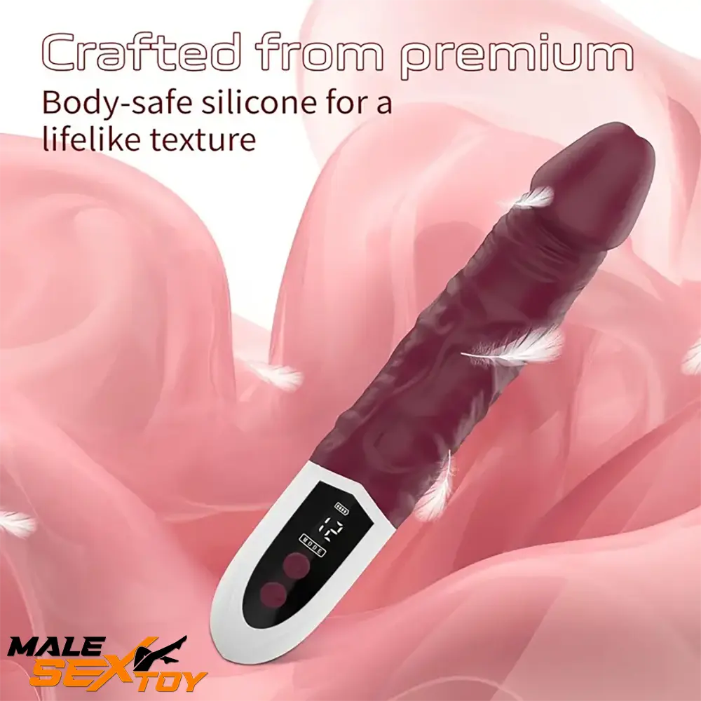 8.97in Premium Silicone Vibrating Realistic Female Electric Dildo Toy Male Sex Toy