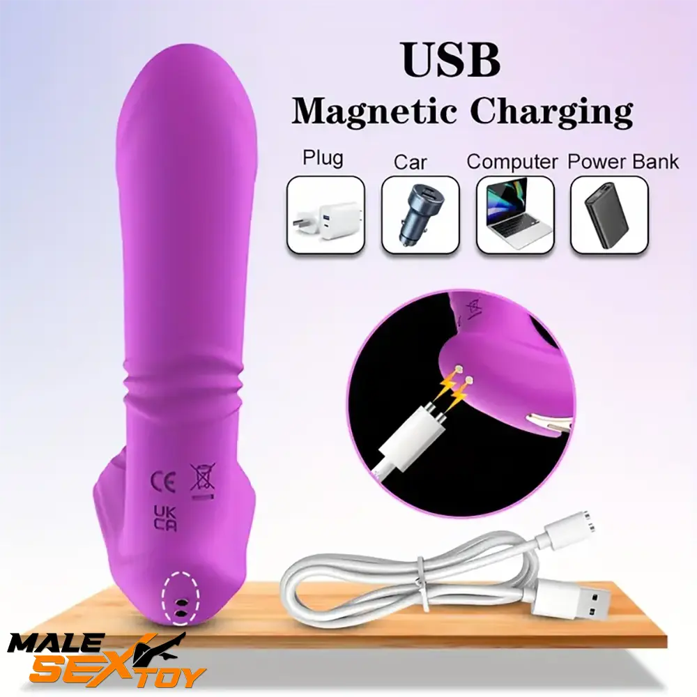 5.7in Vibrating Thrusting Flapping Wearable Dildo Automatic G Spot Male Sex Toy
