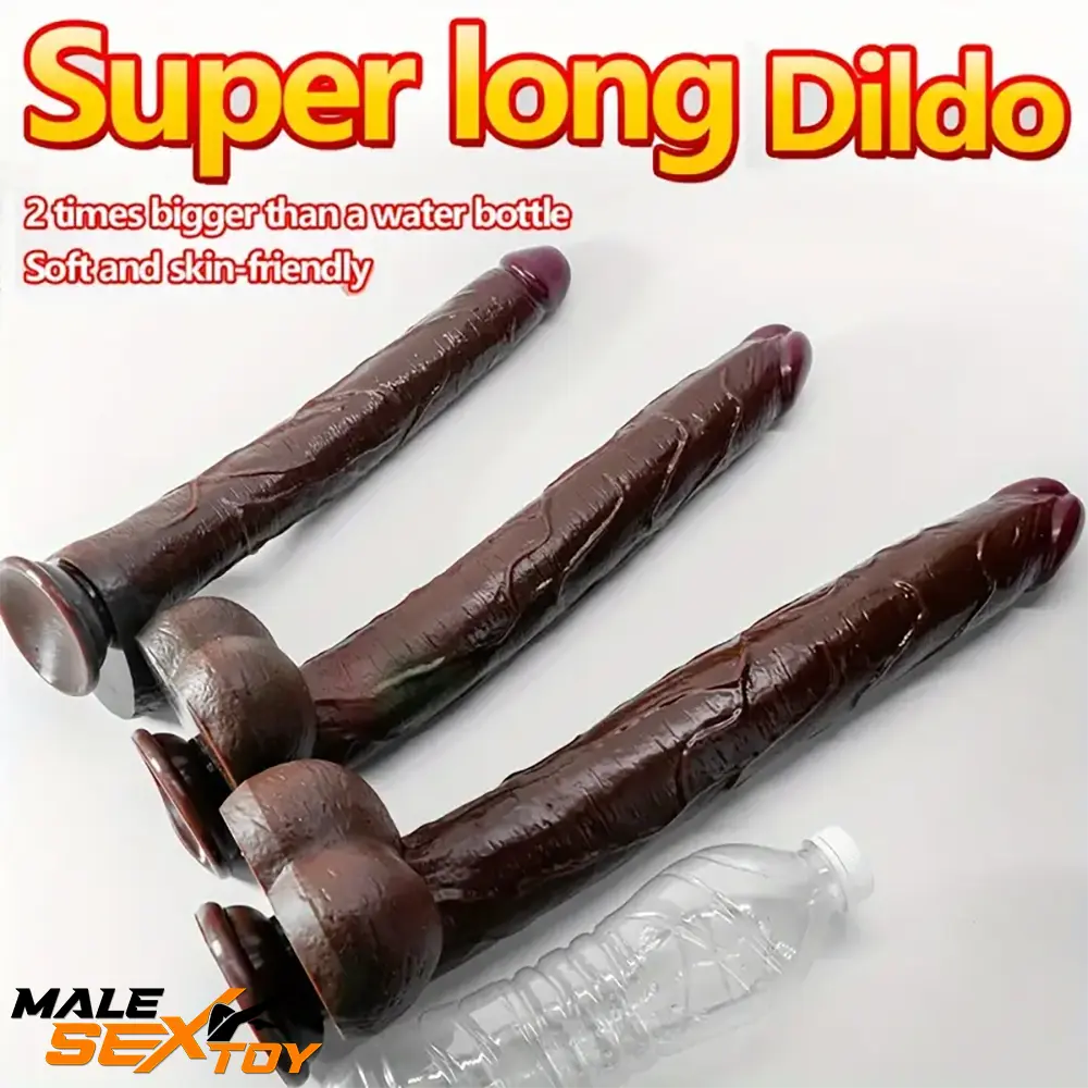 12.2in 14.1in 16.5in Extra Long Big Ebony Silicone Dildo For Adults Male Sex Toy