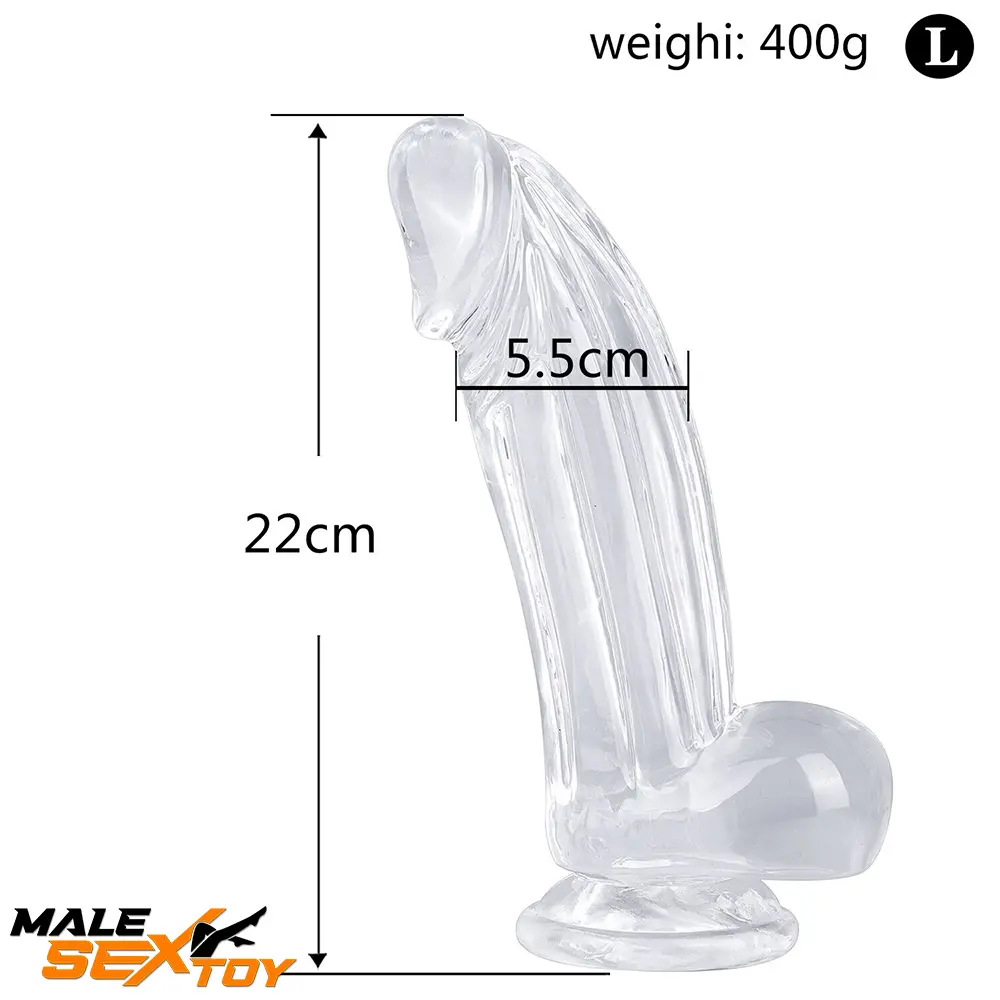 6.3in 7.28in 8.66in Realistic Clear Women Big Dildo With Suction Cup Male Sex Toy