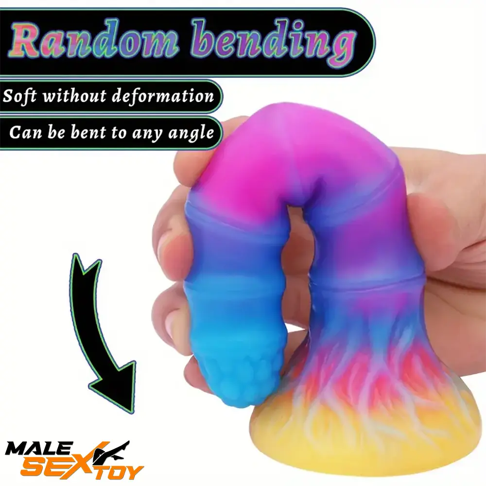 6in 6.1in 6.7in 7.1in Soft Silicone Luminous Monster Anal Prostate Dildo Male Sex Toy