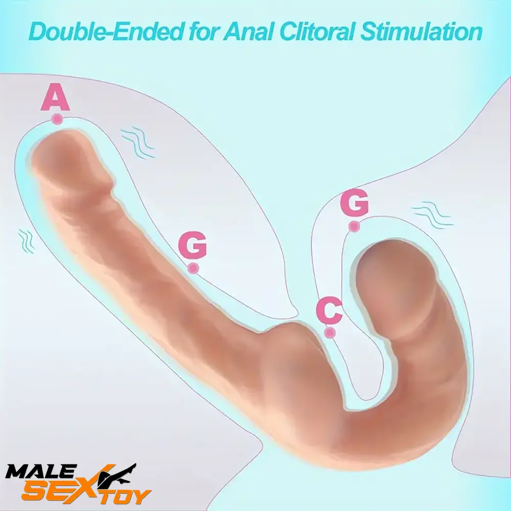 9.2in Double Ended Realistic Unisex For Dildo For Prostate Masturbator Male Sex Toy
