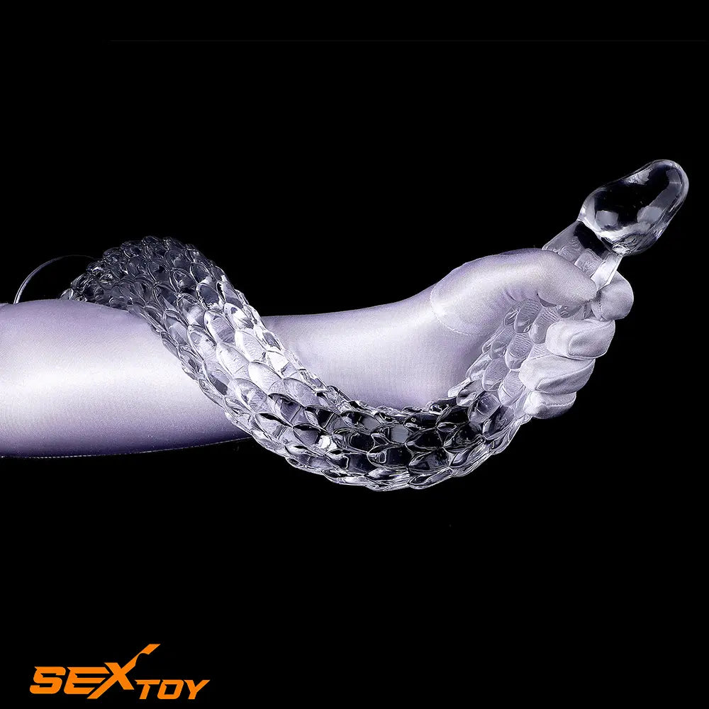 15.75in 19.69in 23.62in Huge Long Snake Scaly Clear Dildo Adult Love Male Sex Toy