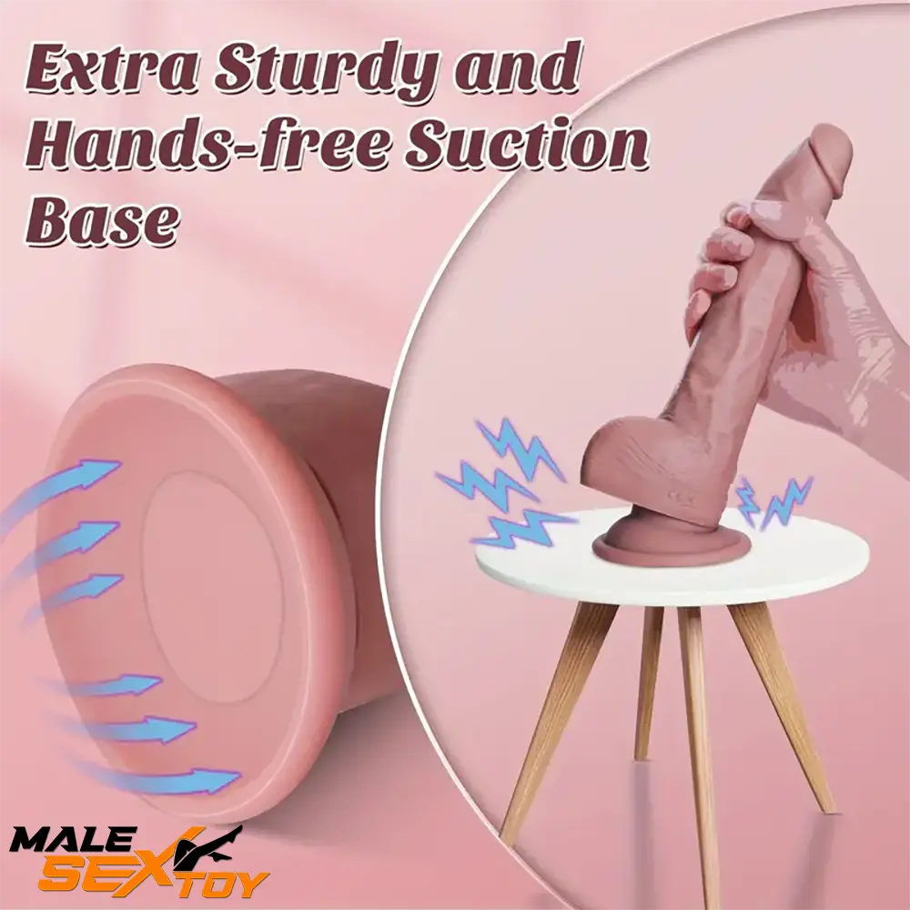 9.1in Silicone Thrusting Vibrating Dual Motors Remote Electric Dildo Male Sex Toy