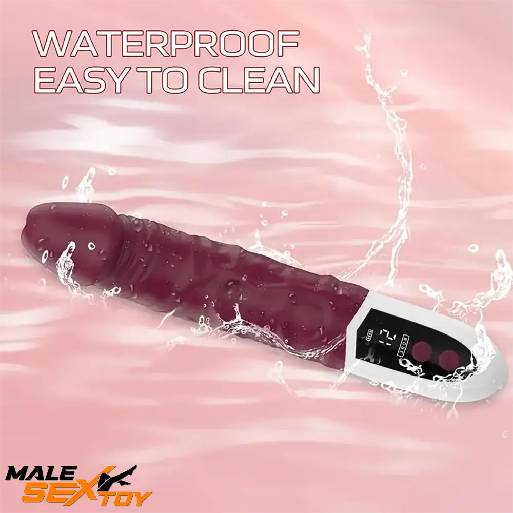 8.97in Premium Silicone Vibrating Realistic Female Electric Dildo Toy Male Sex Toy