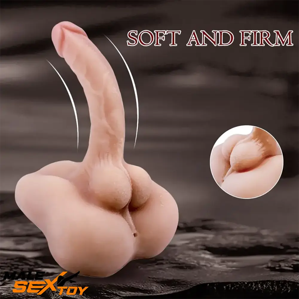 7.1in Real Silicone Flexible Dildo Torso With Anus For Female Orgasm Male Sex Toy