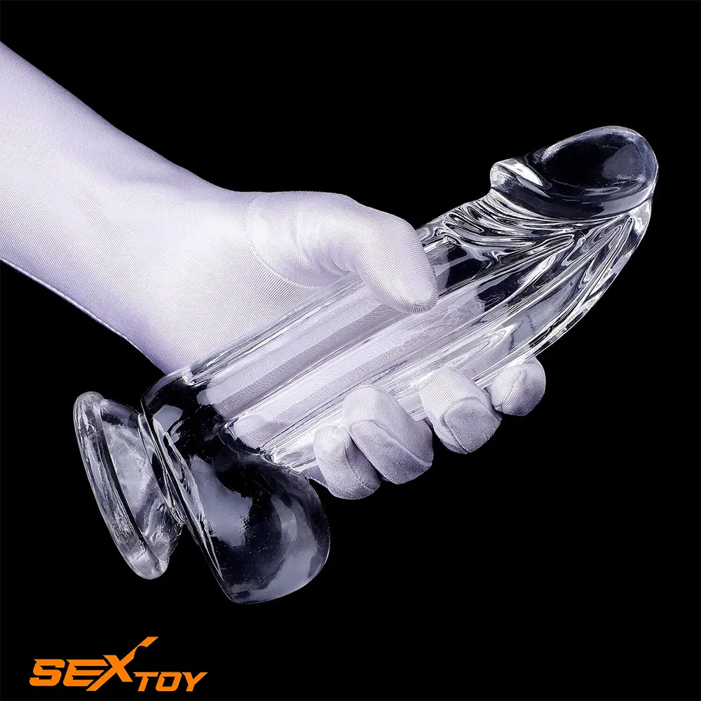 6.3in 7.28in 8.66in Realistic Clear Women Big Dildo With Suction Cup Male Sex Toy