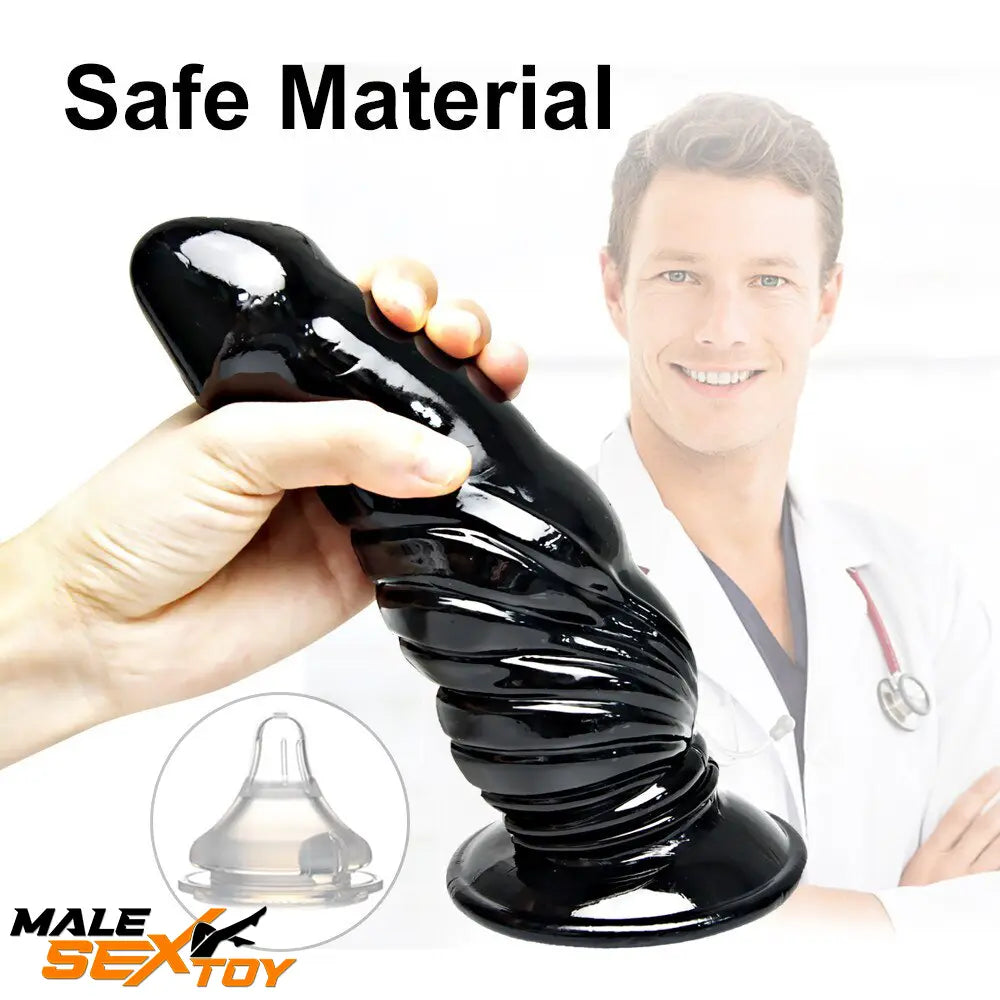 6.4in 8.4in Fantasy Big Black Dildo For Male Female Anal Vaginal Toy Male Sex Toy