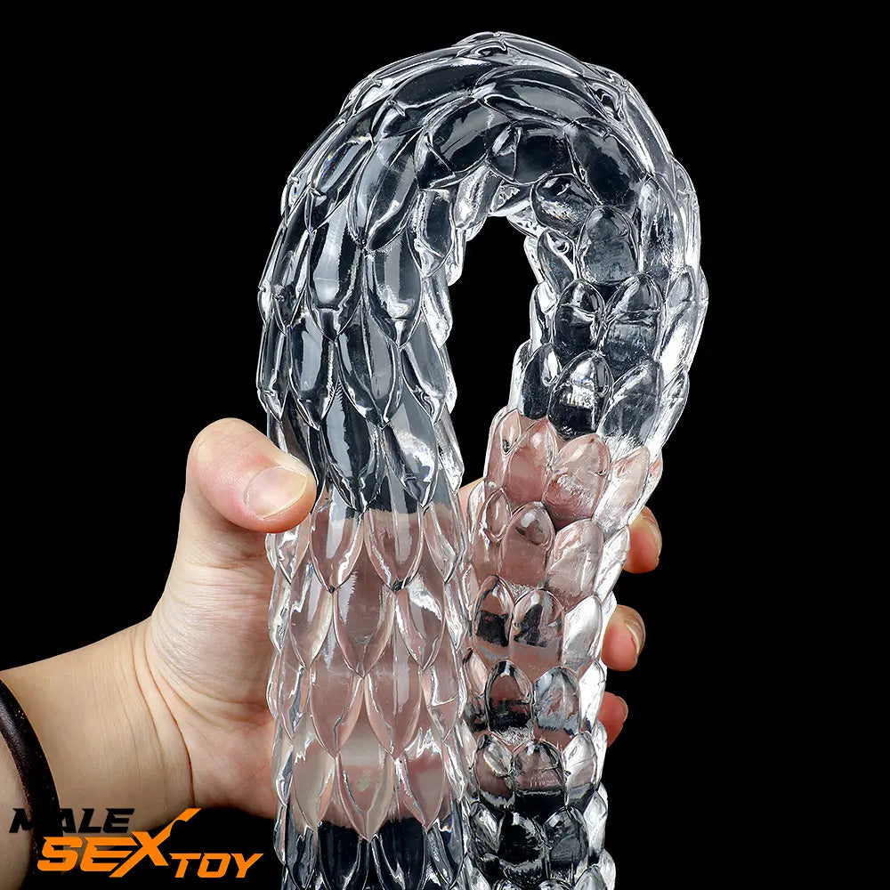 15.75in 19.69in 23.62in Huge Long Snake Scaly Clear Dildo Adult Love Male Sex Toy