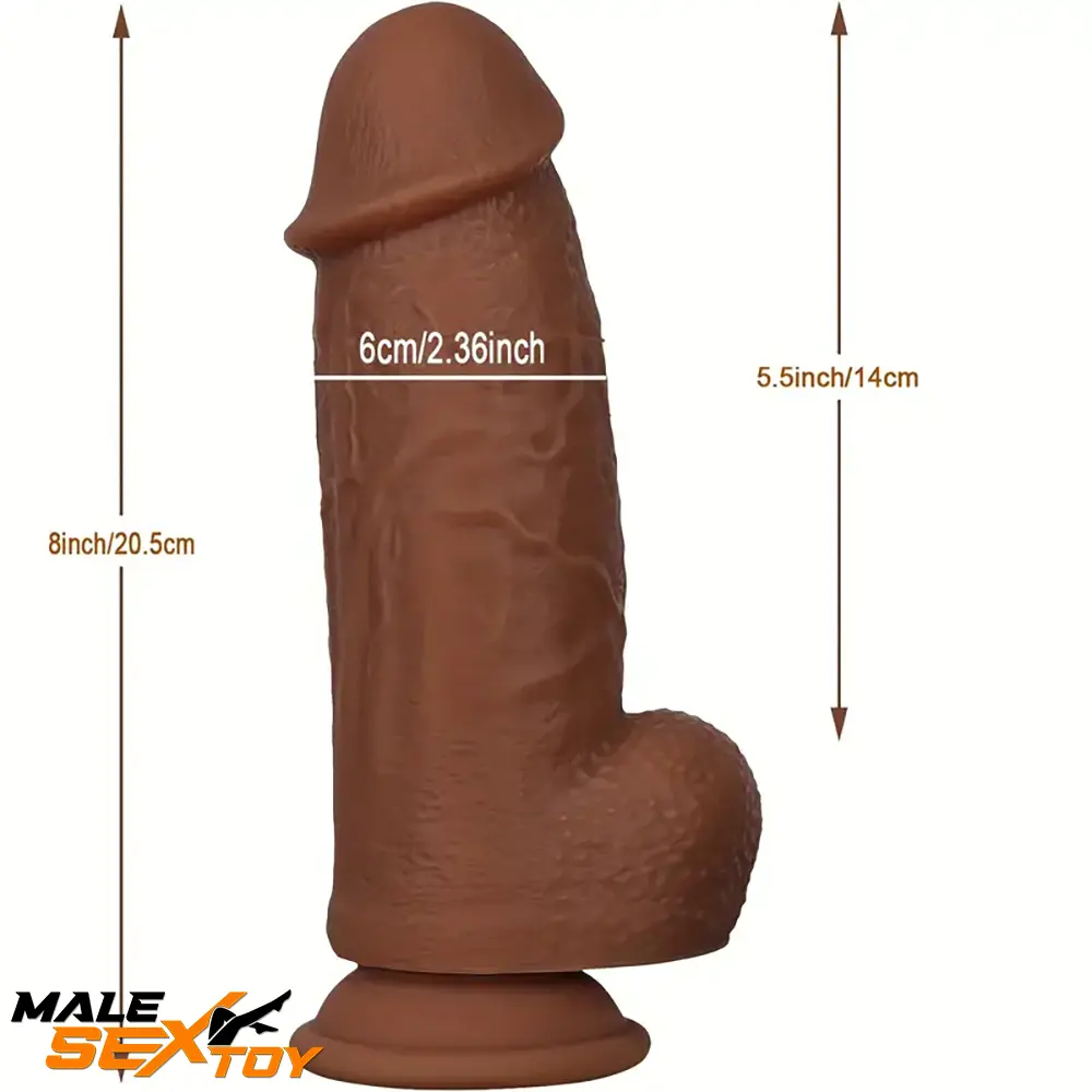 8in Premium Realistic Large PVC Thick Dildo For Couples Solo Sex Play Male Sex Toy