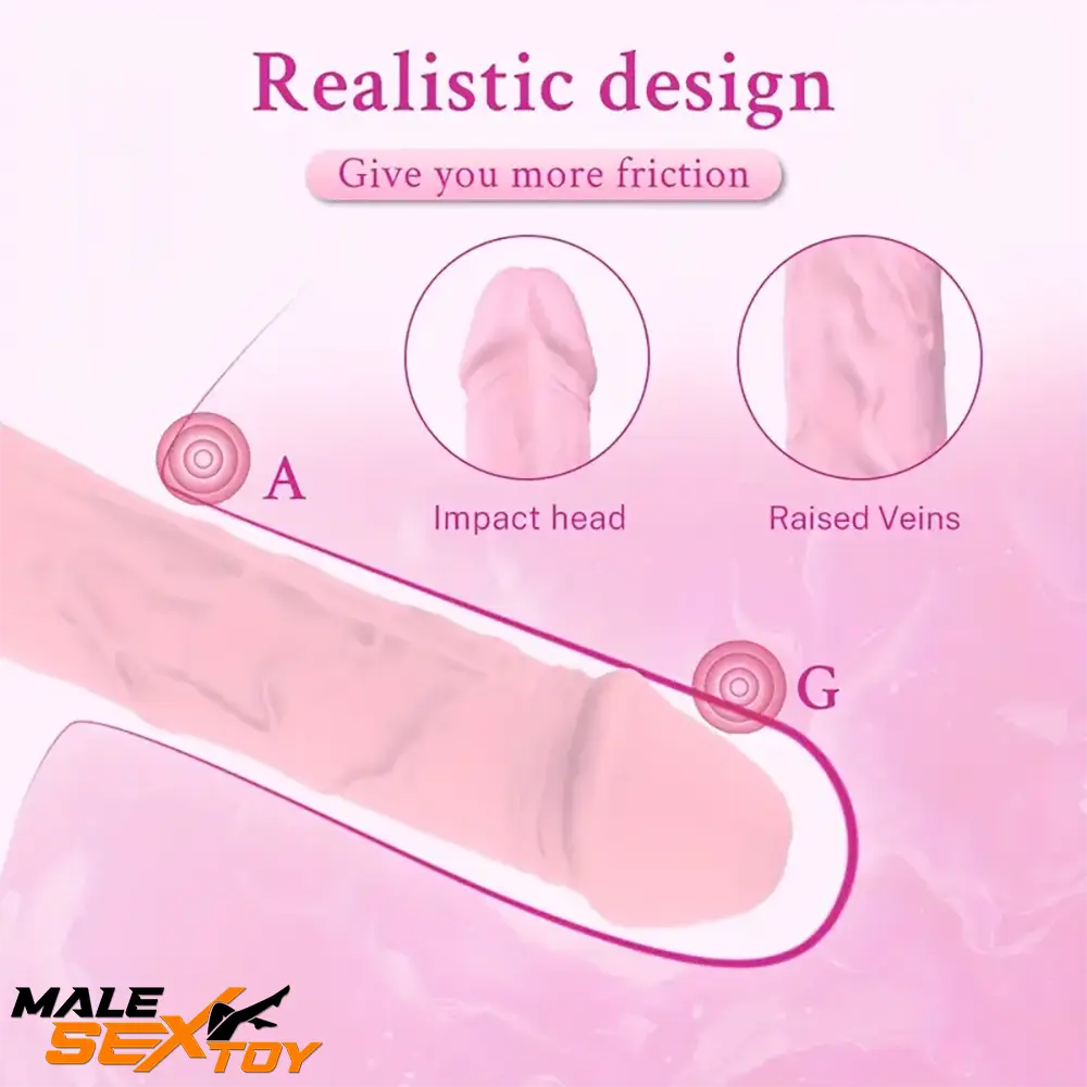 7.08in Liquid Silicone Bendable Soft Vibrating Dildo For Women Orgasm Male Sex Toy