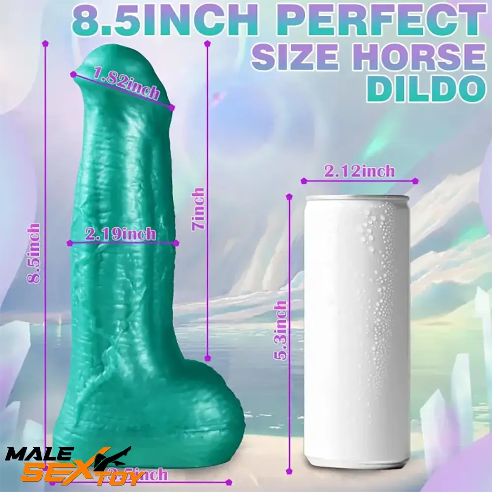 8.5in Soft Dual Density Silicone Animal Big Horse Cock Dildo Love Sex Male Sex Toy