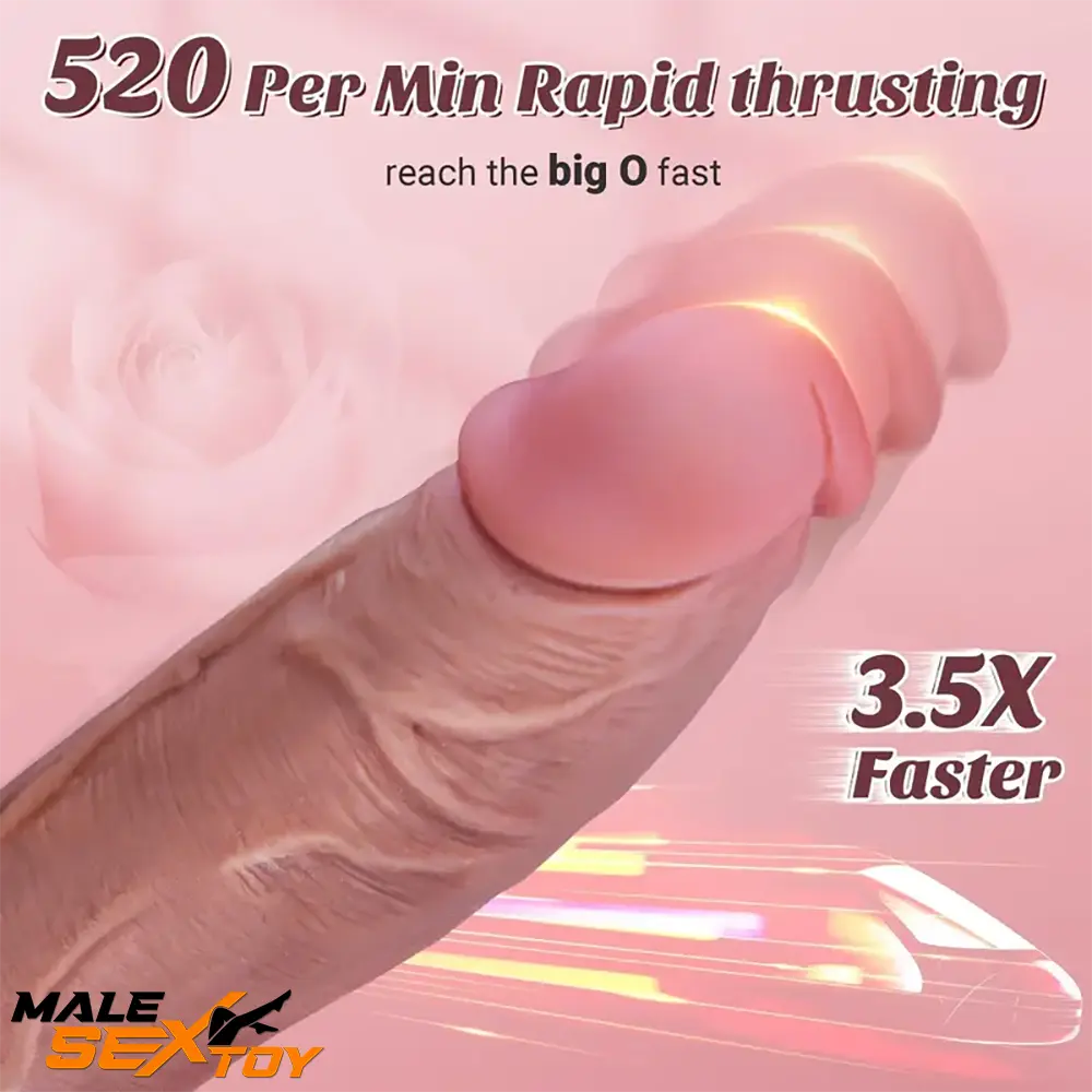 9.1in Silicone Thrusting Vibrating Dual Motors Remote Electric Dildo Male Sex Toy