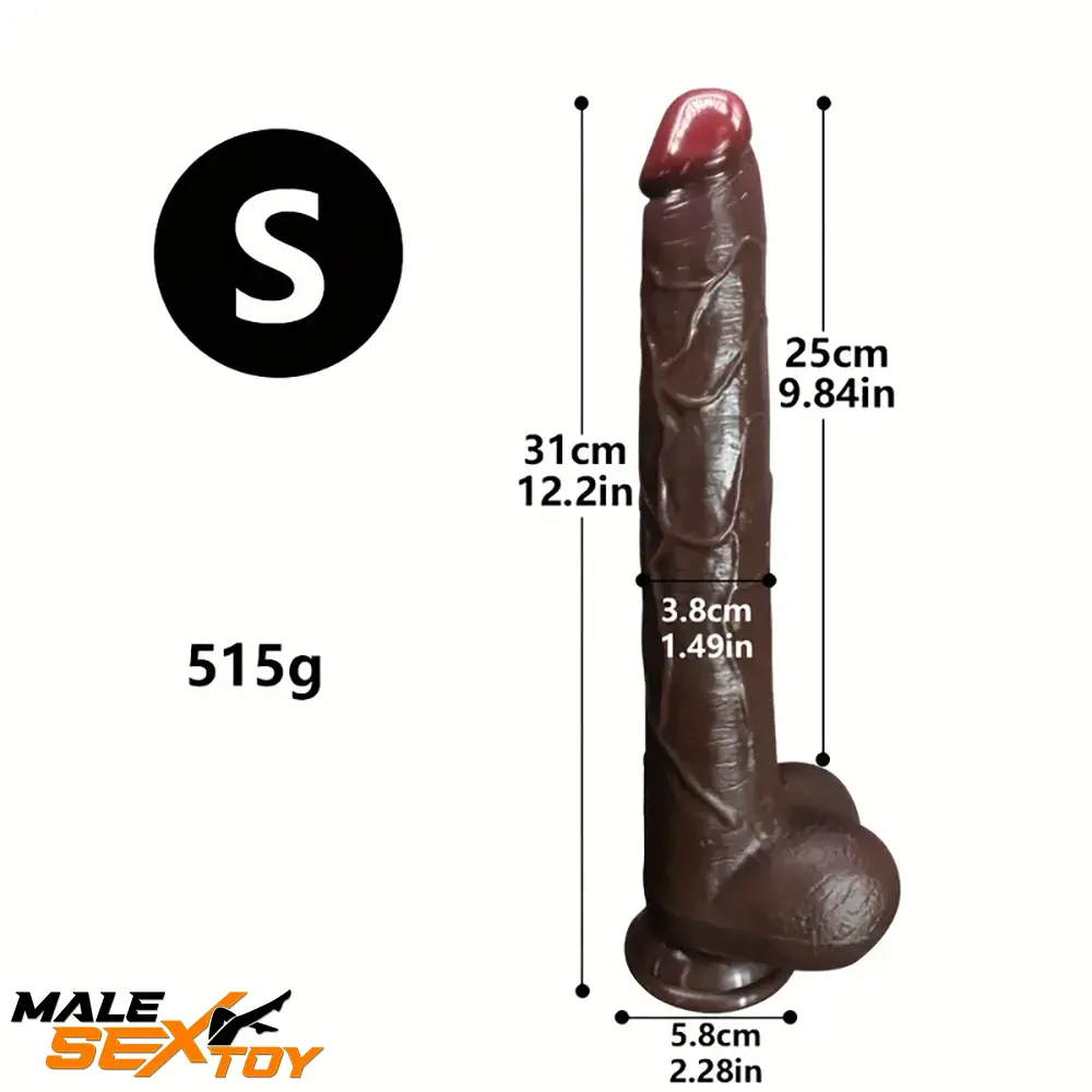 12.2in 14.1in 16.5in Extra Long Big Ebony Silicone Dildo For Adults Male Sex Toy