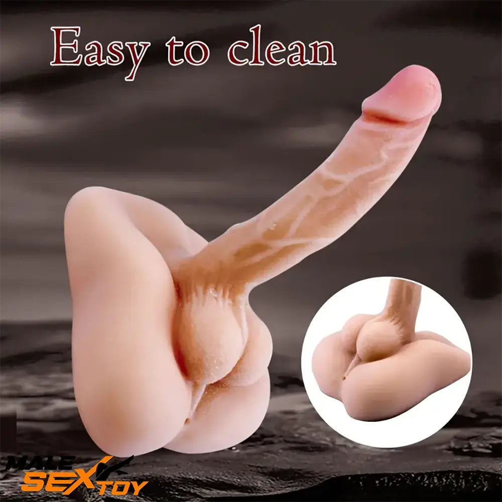 7.1in Real Silicone Flexible Dildo Torso With Anus For Female Orgasm Male Sex Toy