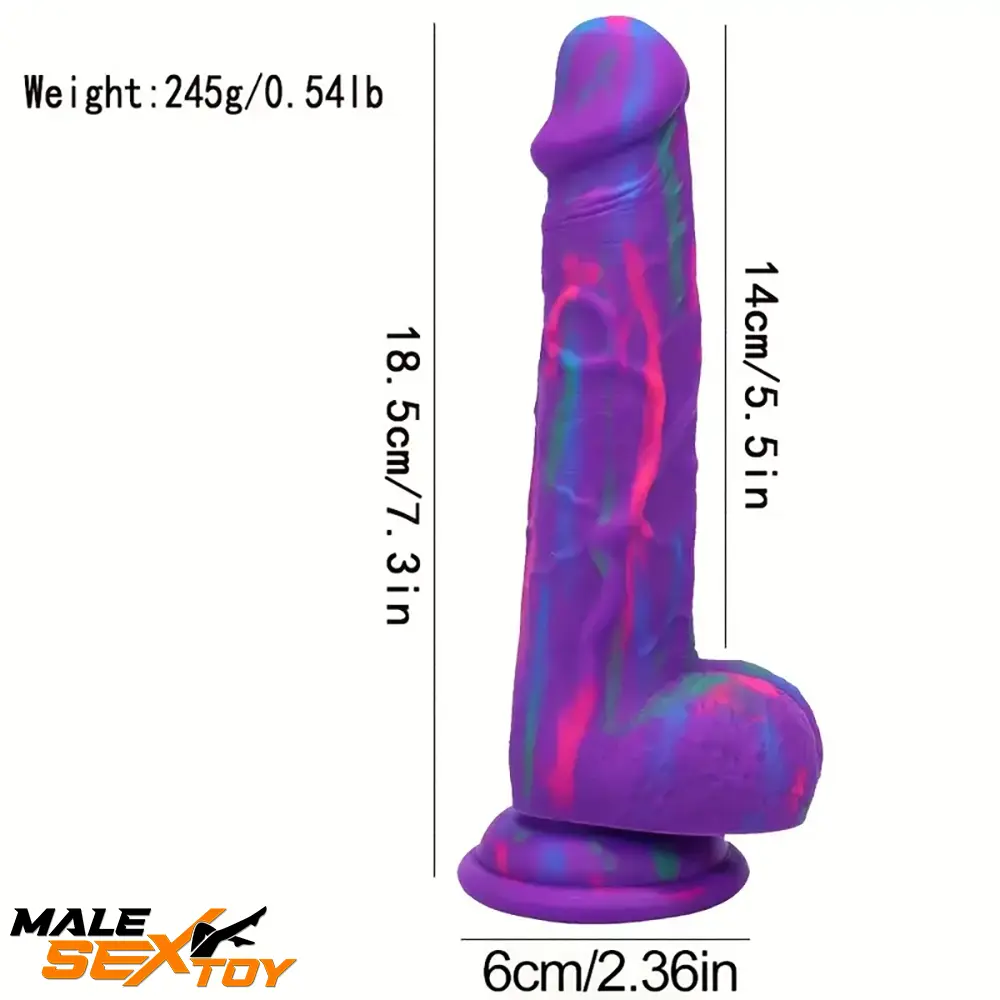 7.3in Superb Silicone Real Feeling Soft Dildo For Prostate Sex Toy Male Sex Toy
