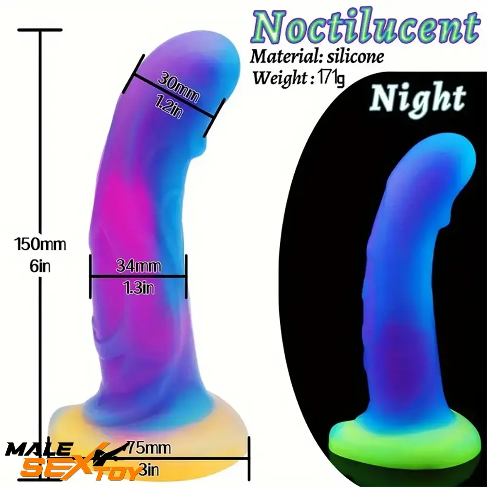 6in 6.1in 6.7in 7.1in Soft Silicone Luminous Monster Anal Prostate Dildo Male Sex Toy