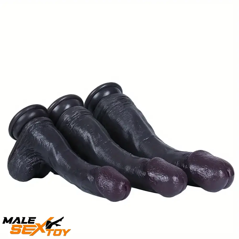 8.26in 9.45in 11.02in Big Ebony Realistic Silicone Soft Dildo Love Toy Male Sex Toy