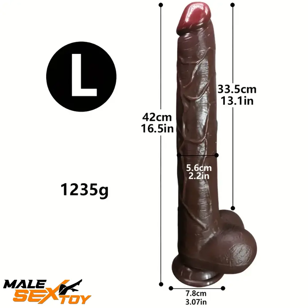 12.2in 14.1in 16.5in Extra Long Big Ebony Silicone Dildo For Adults Male Sex Toy