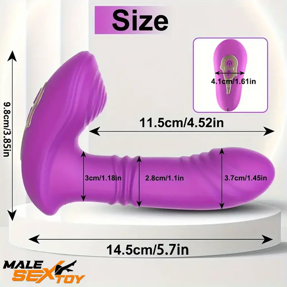 5.7in Vibrating Thrusting Flapping Wearable Dildo Automatic G Spot Male Sex Toy