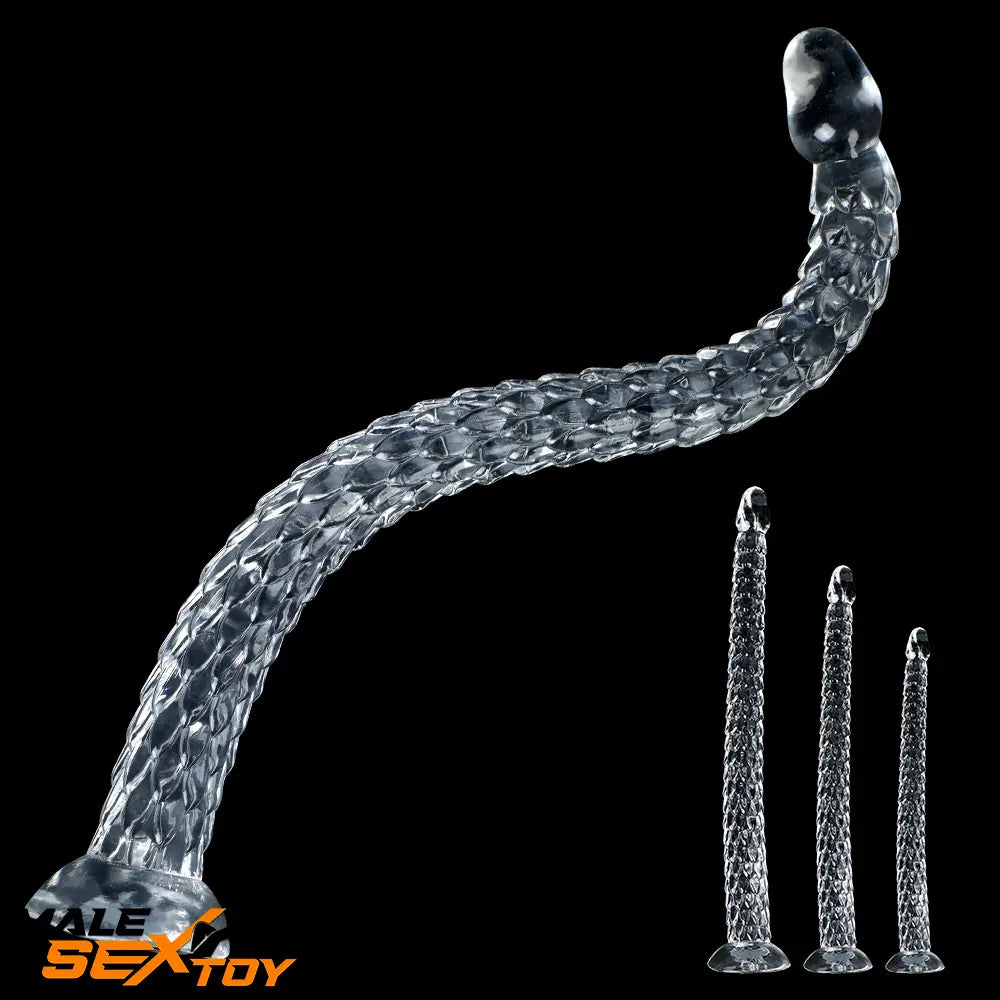 15.75in 19.69in 23.62in Huge Long Snake Scaly Clear Dildo Adult Love Male Sex Toy