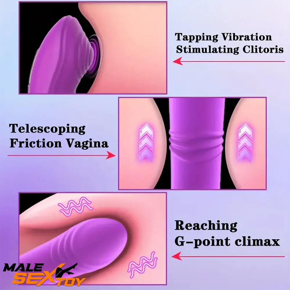 5.7in Vibrating Thrusting Flapping Wearable Dildo Automatic G Spot Male Sex Toy