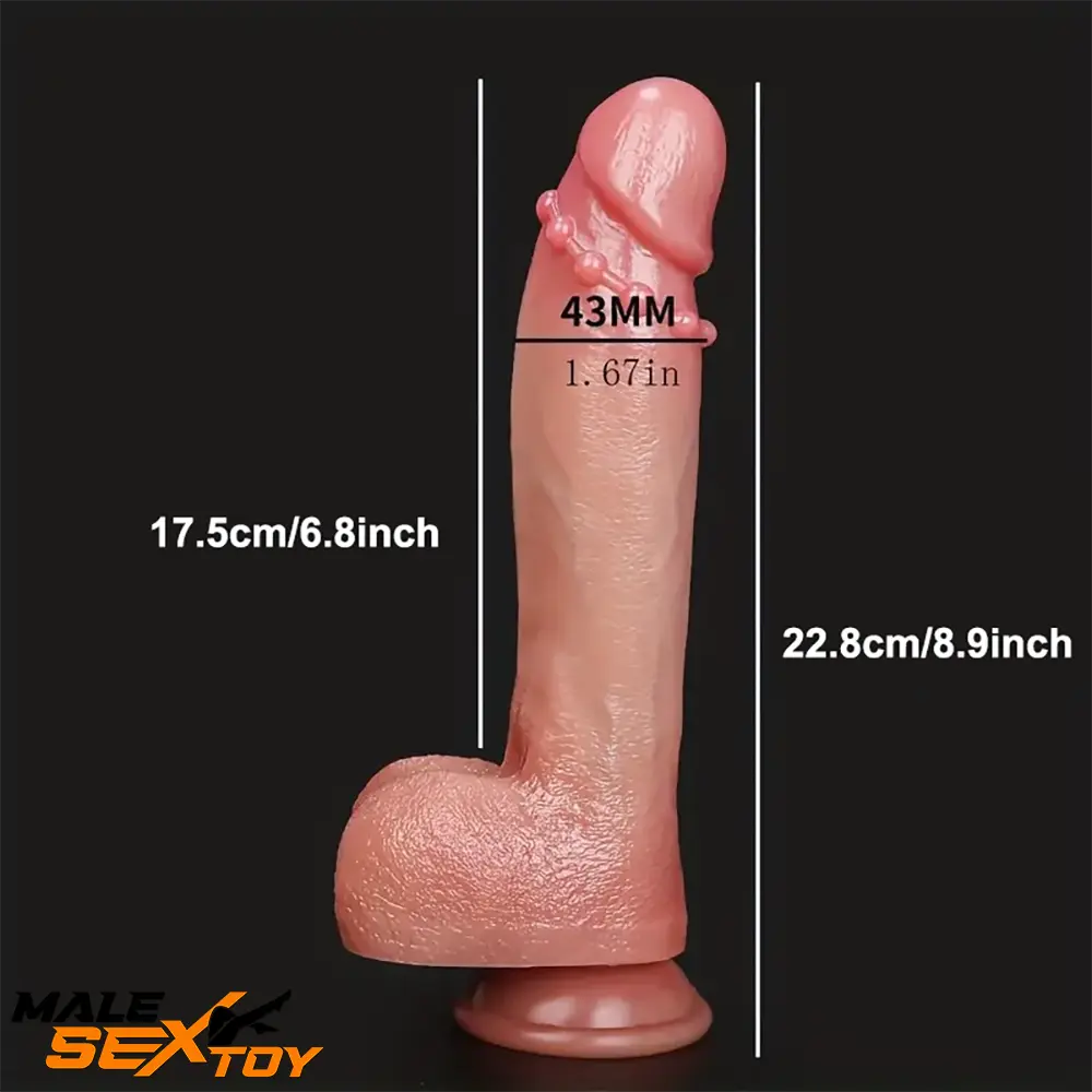 8.9in Realistic Large Silicone Soft Anal Dildo For G-Spot Sex Love Male Sex Toy