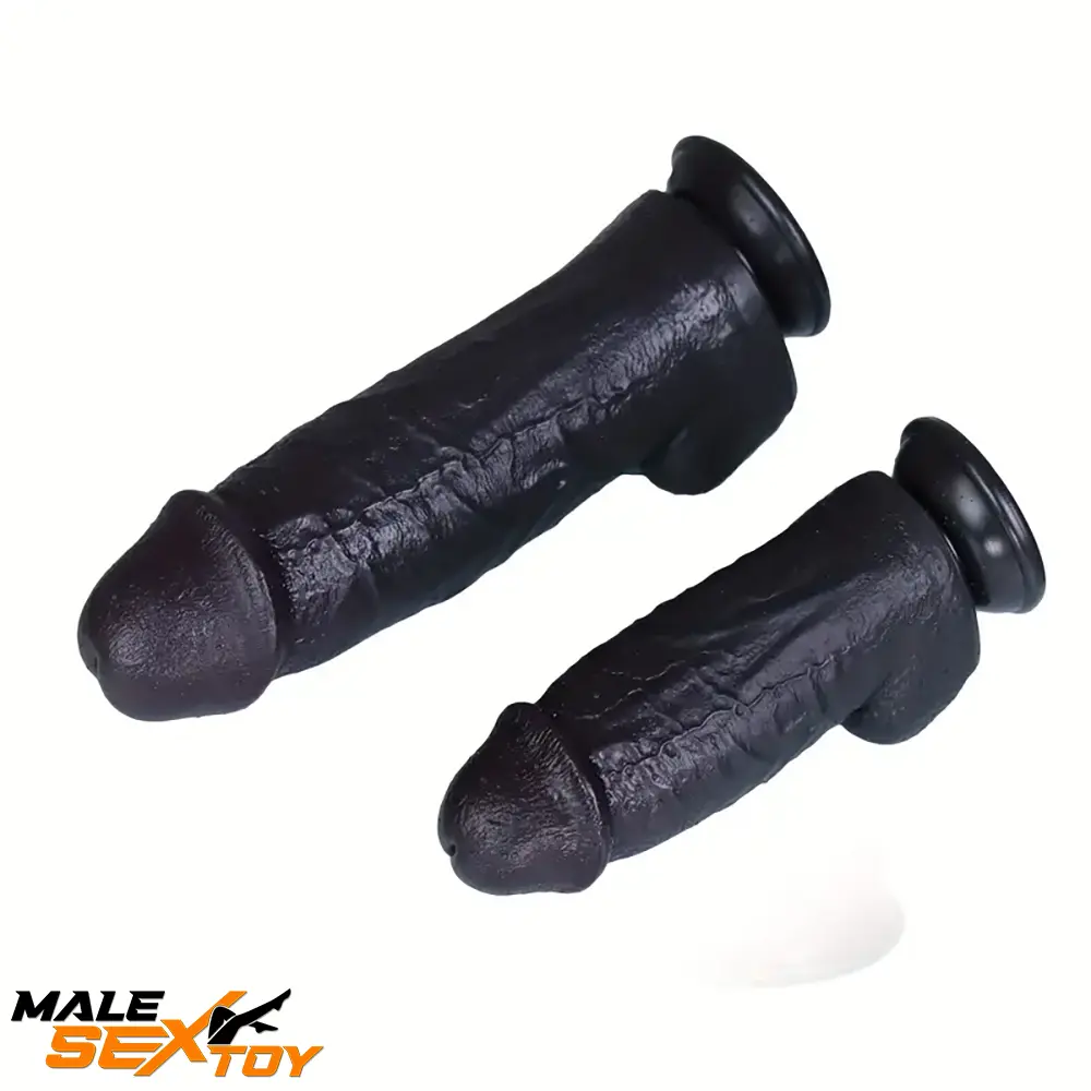 8.26in Realistic Silicone Ebony Big Dildo For Anus Clit Hand-Free Love Male Sex Toy