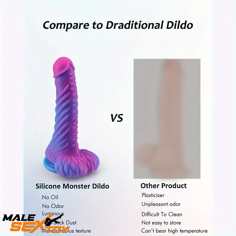 7.48in Fantasy Monster Silicone Dildo For Anus Clit Hand-Free Sex Male Sex Toy