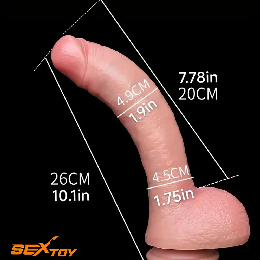 10.1in Realistic Large Silicone Soft Anal Dildo For Adult Couple Sex Male Sex Toy