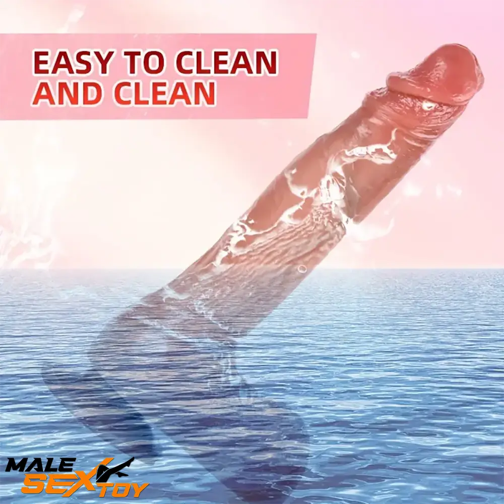 10.43in Soft Big Real Looking Silicone Veins Skin-Feel Texture Dildo Male Sex Toy