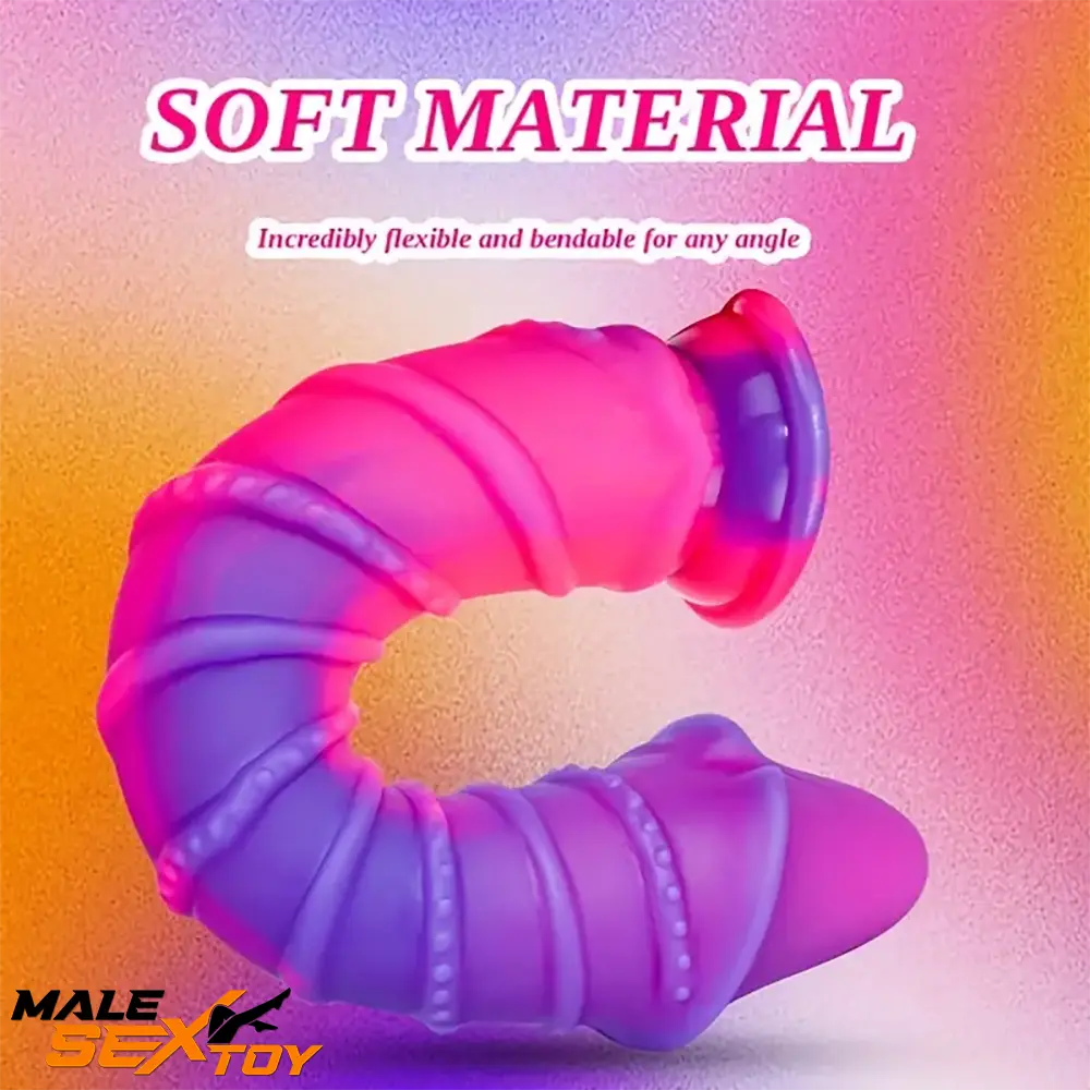 9.8in Odd Silicone Soft Big Dildo With Thread Pseudo Penis Sex Toy Male Sex Toy