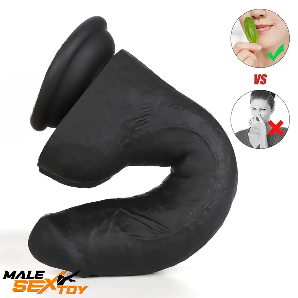 7.28in 8.27in 10.04in Soft Real Ebony Big Looking Silicone Prostate Dildo Male Sex Toy